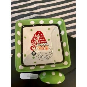 Mainstreet Collection Santa Bowl with Spreader Christmas